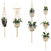 Suspension pour plantes en macramé